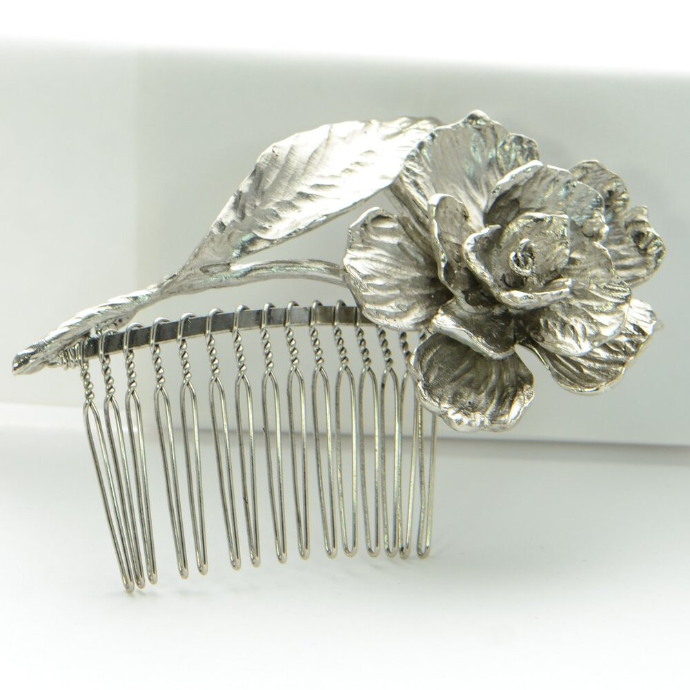 Jennifer Behr Silver-tone Flower Comb